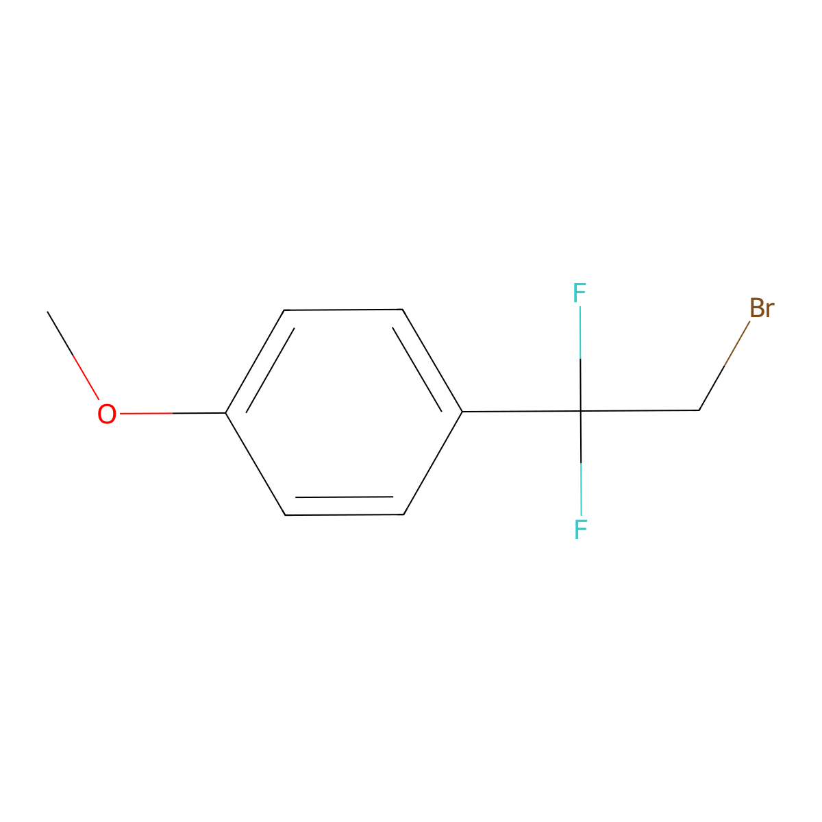 1-(2-Bromo-1,1-difluoroethyl)-4-methoxybenzene molecular structure, CAS 762292-70-6