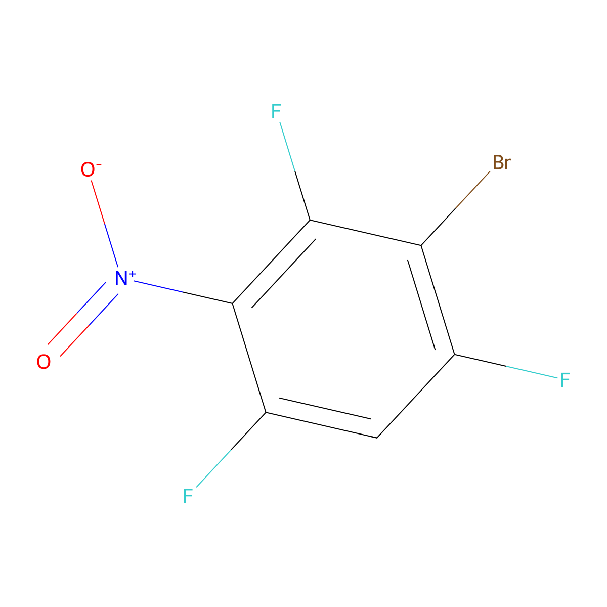 2-Bromo-1,3,5-trifluoro-4-nitrobenzene molecular structure, CAS 762297-93-8
