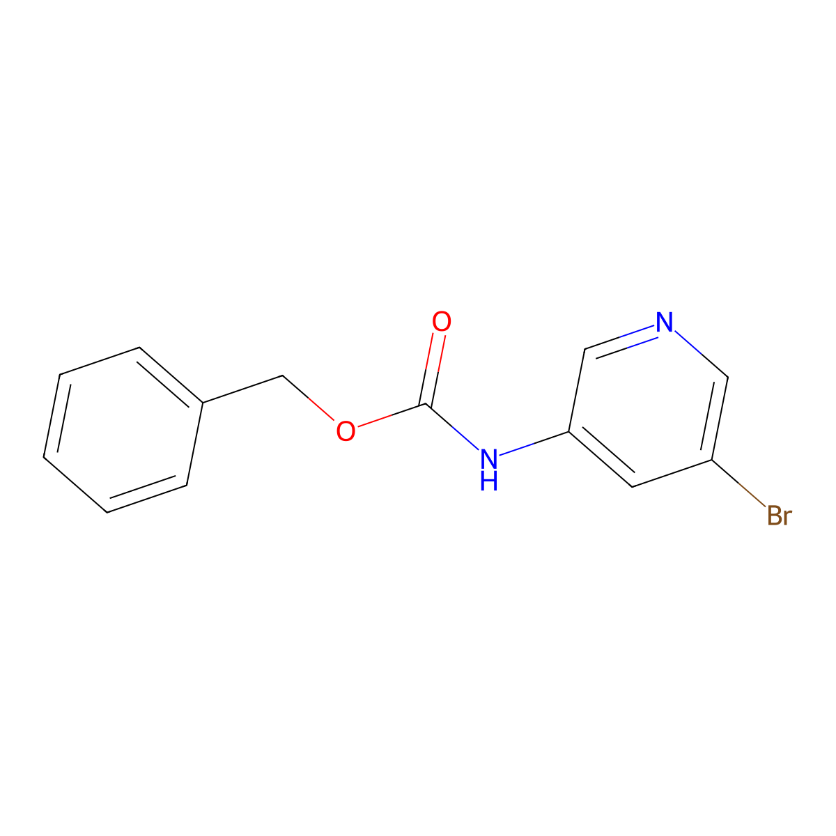 Benzyl 5-bromopyridin-3-ylcarbamate molecular structure, CAS 762298-10-2
