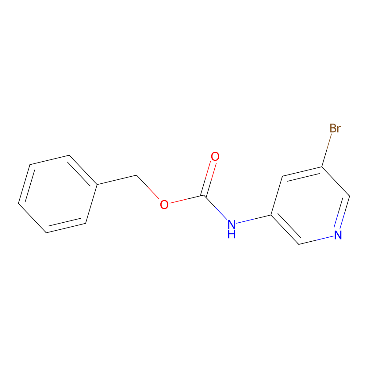 Benzyl 5-bromopyridin-3-ylcarbamate molecular structure, CAS 762298-10-2