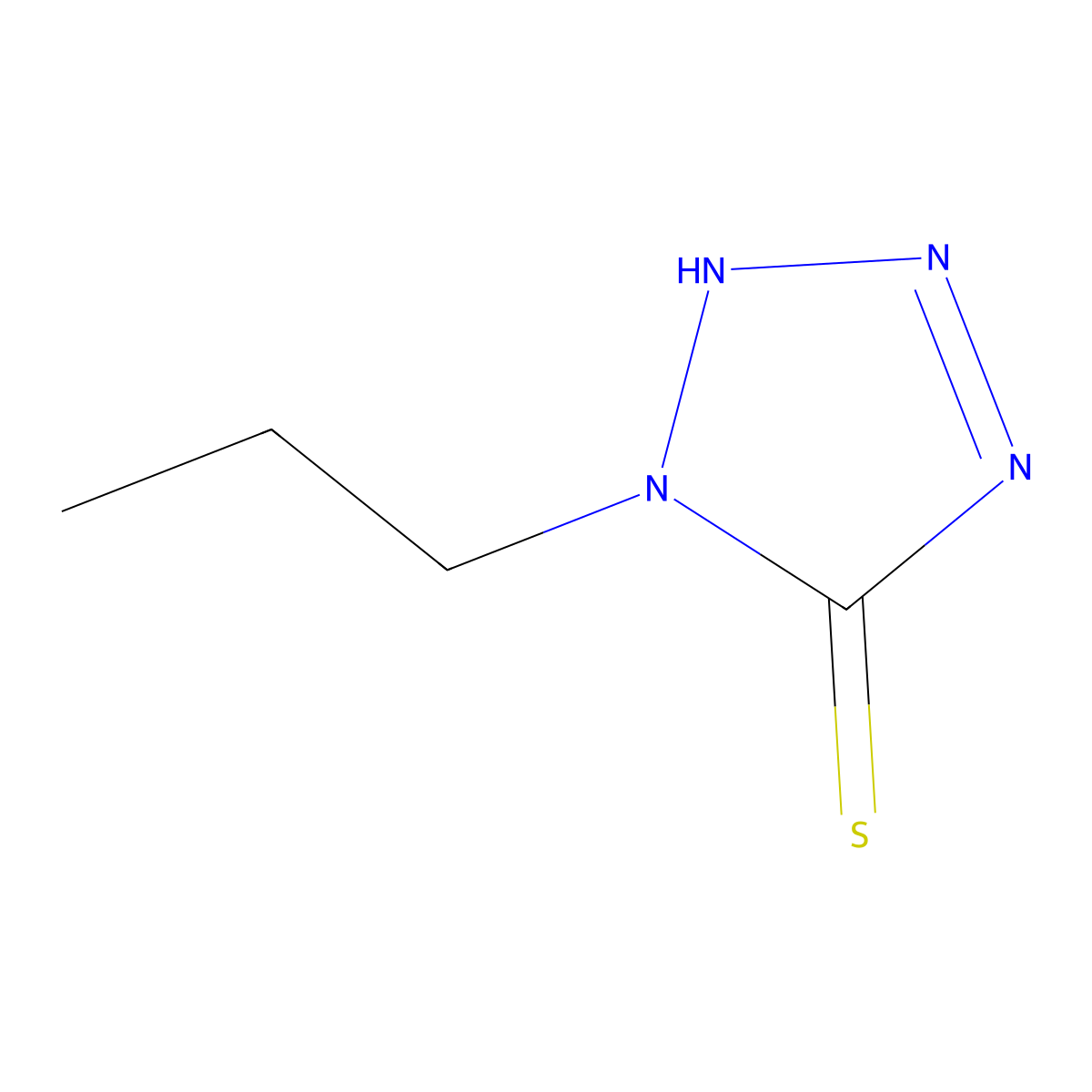 1-Propyl-1H-tetrazole-5-thiol molecular structure, CAS 7624-31-9