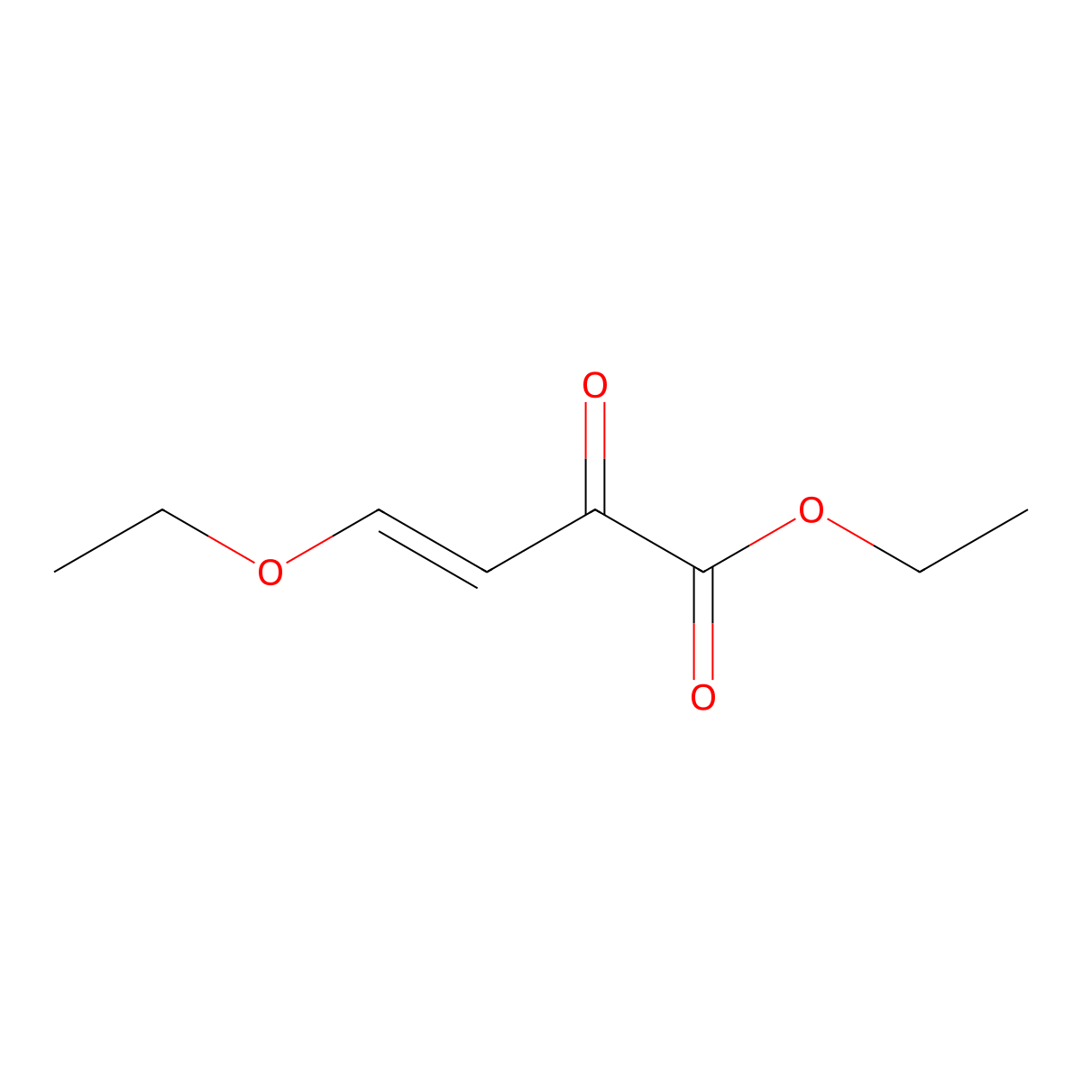 (E)-4-Ethoxy-2-oxo-but-3-enoic acid ethyl ester molecular structure, CAS 76240-19-2