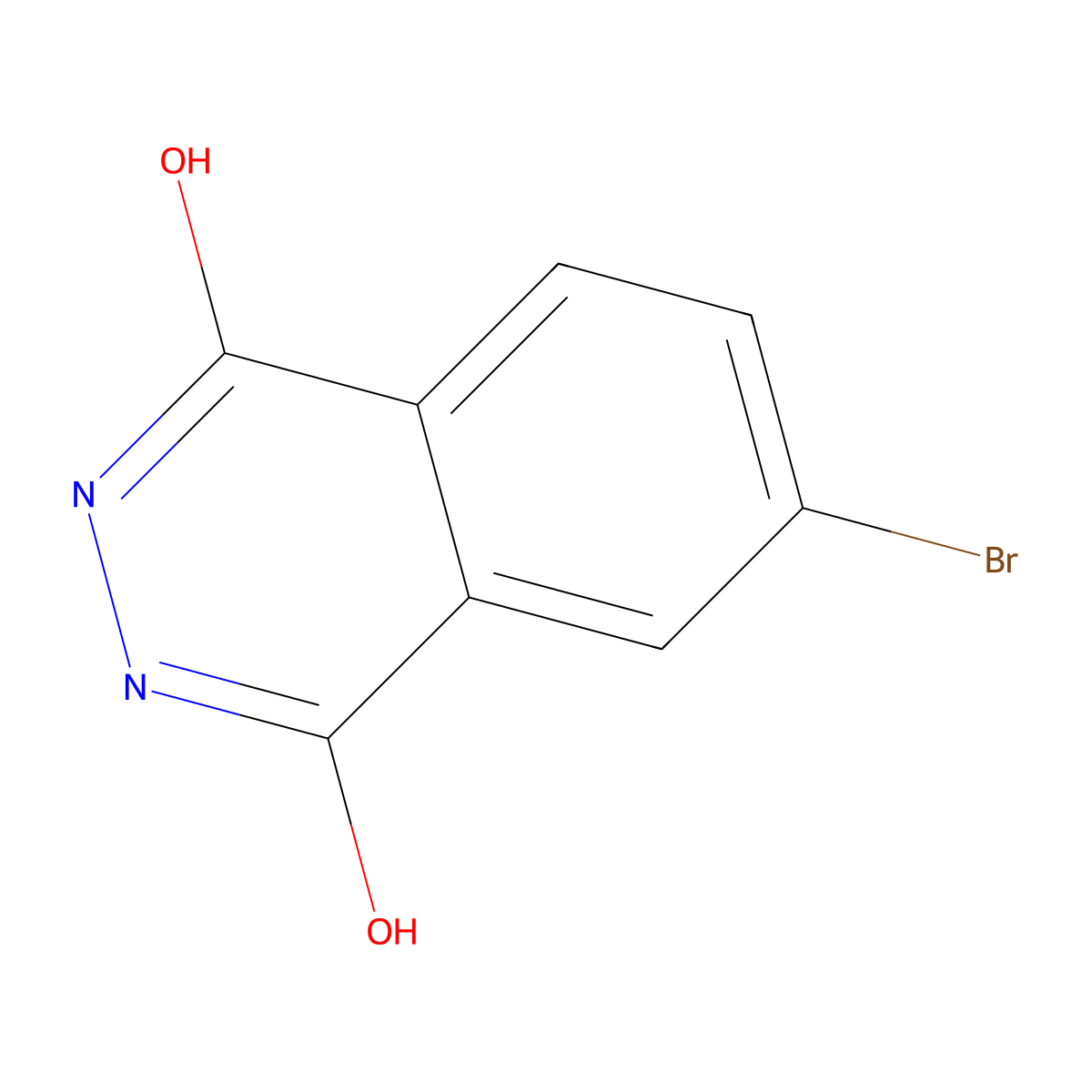 6-Bromophthalazine-1,4-diol molecular structure, CAS 76240-49-8