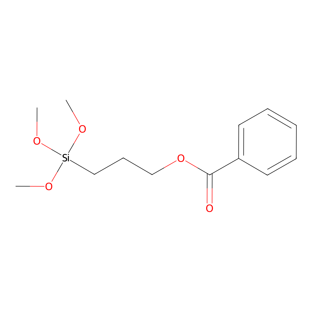 3-(Trimethoxysilyl)propyl benzoate molecular structure, CAS 76241-02-6