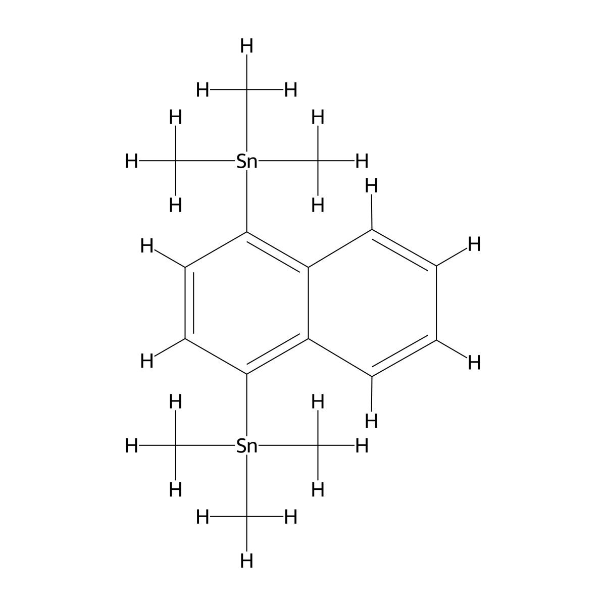 Stannane, 1,4-naphthalenediylbis(trimethyl- molecular structure, CAS 76246-38-3
