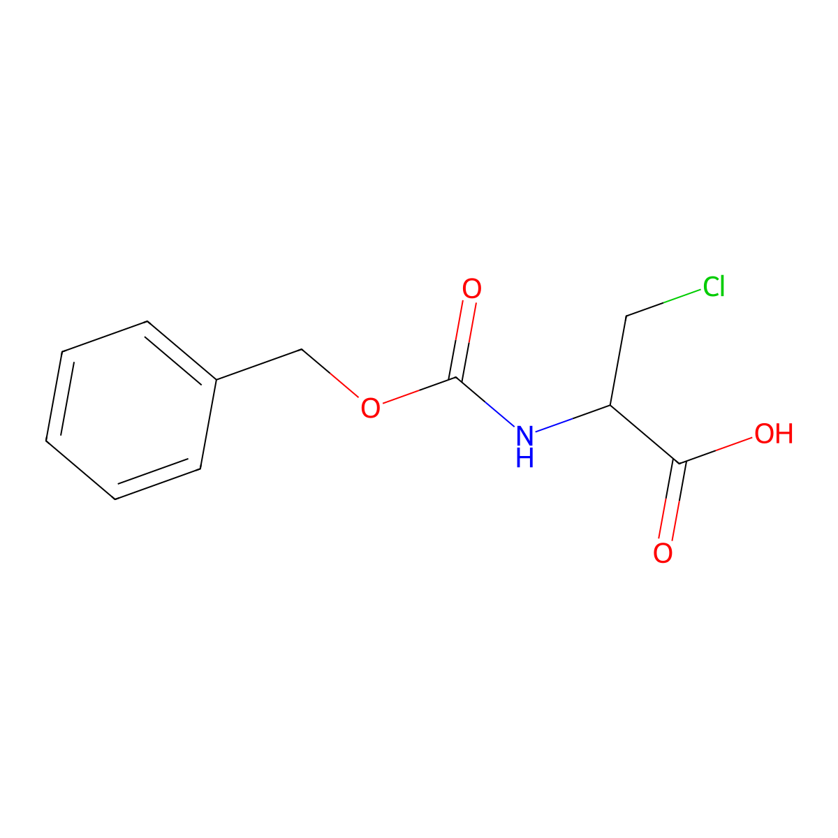 N-carbobenzyloxy-beta-chloro-L-alanine molecular structure, CAS 7625-65-2