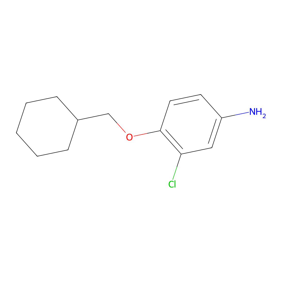 3-Chloro-4-(cyclohexylmethoxy)aniline molecular structure, CAS 76253-36-6