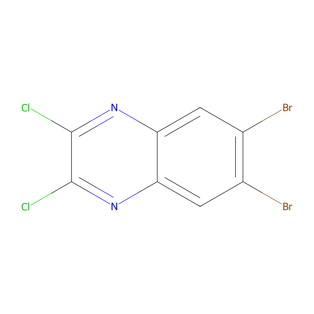 6,7-Dibromo-2,3-dichloroquinoxaline molecular structure, CAS 76254-47-2