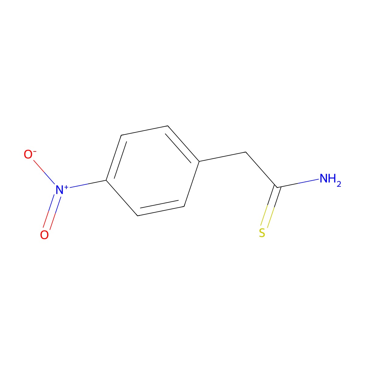 2-(4-Nitrophenyl)thioacetamide molecular structure, CAS 76254-70-1