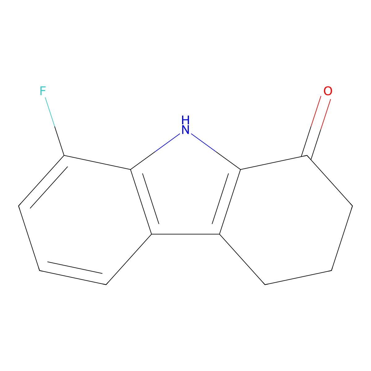 8-fluoro-2,3,4,9-tetrahydro-1H-carbazol-1-one molecular structure, CAS 76255-89-5