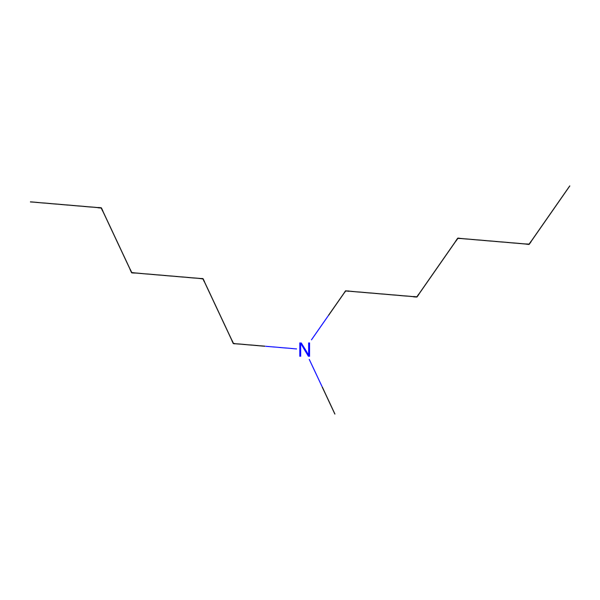 Methyldipentylamine molecular structure, CAS 76257-73-3