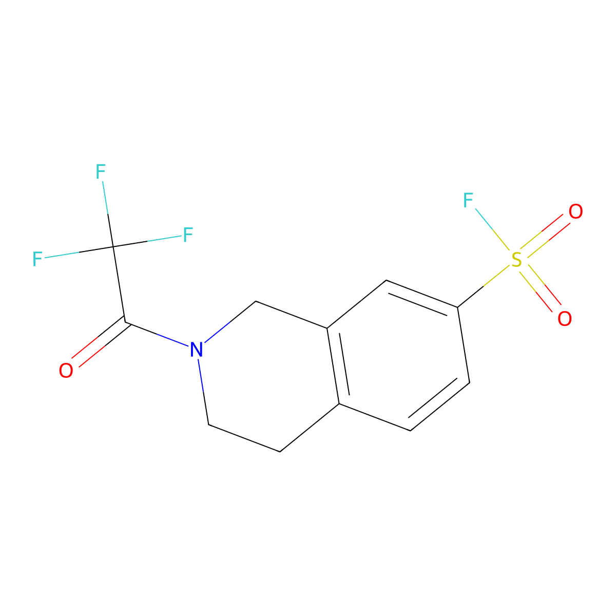 2-Trifluoroacetyl-7-fluorosulfonyl-1,2,3,4-tetrahydroisoquinoline molecular structure, CAS 76258-48-5