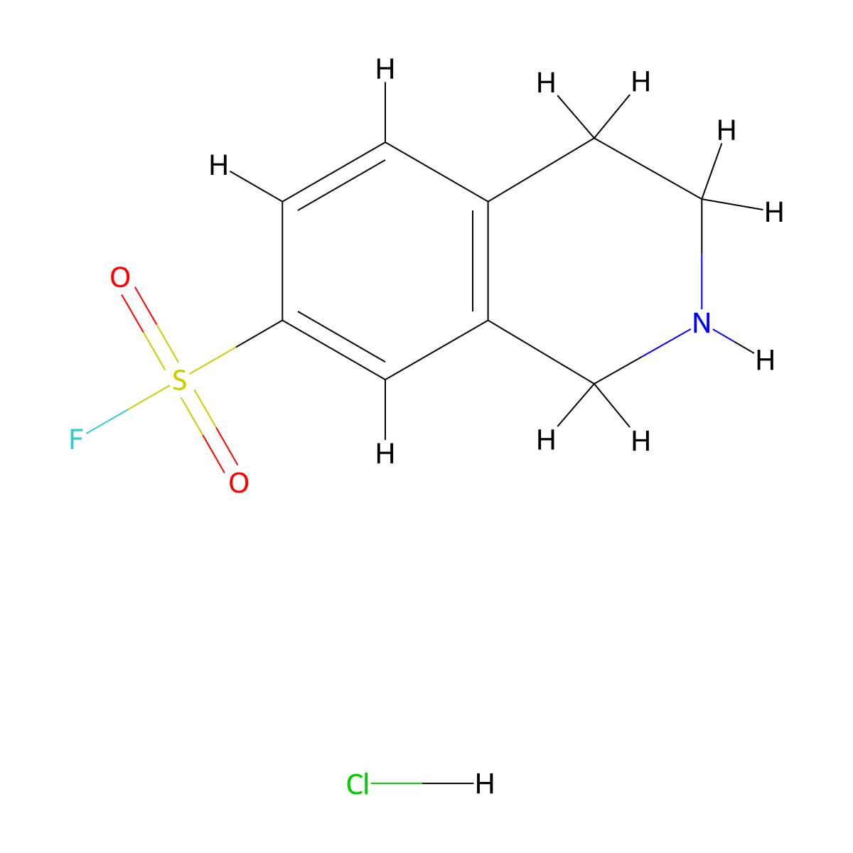 7-Fluorosulfonyl-1,2,3,4-tetrahydroisoquinoline hydrochloride molecular structure, CAS 76258-49-6