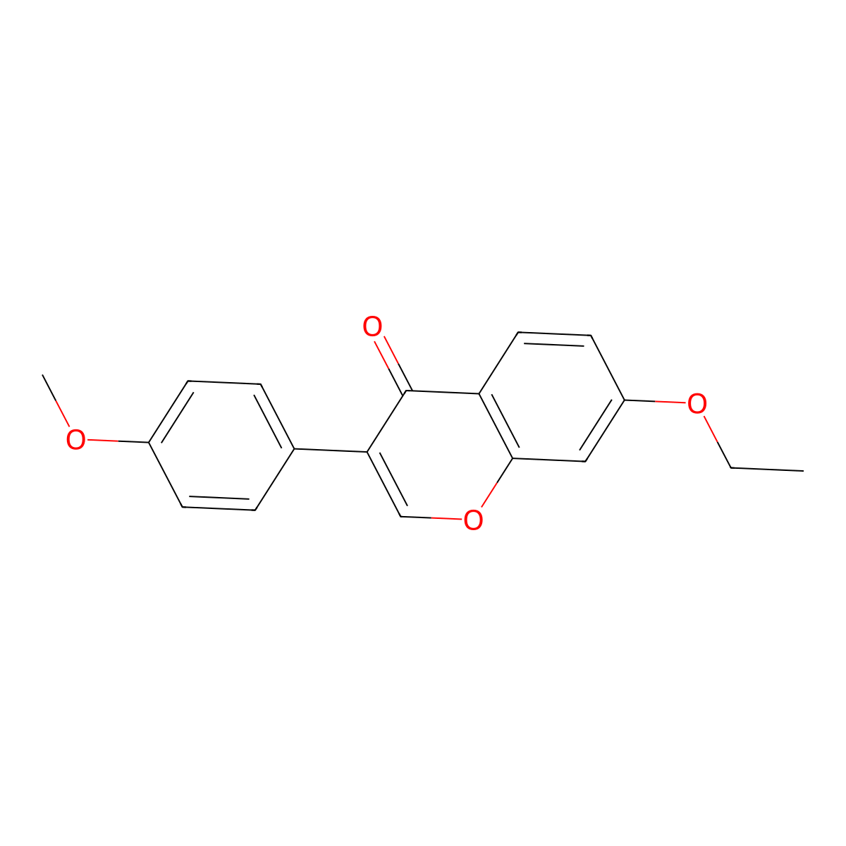 7-ethoxy-3-(4-methoxyphenyl)-4H-chromen-4-one molecular structure, CAS 76260-67-8