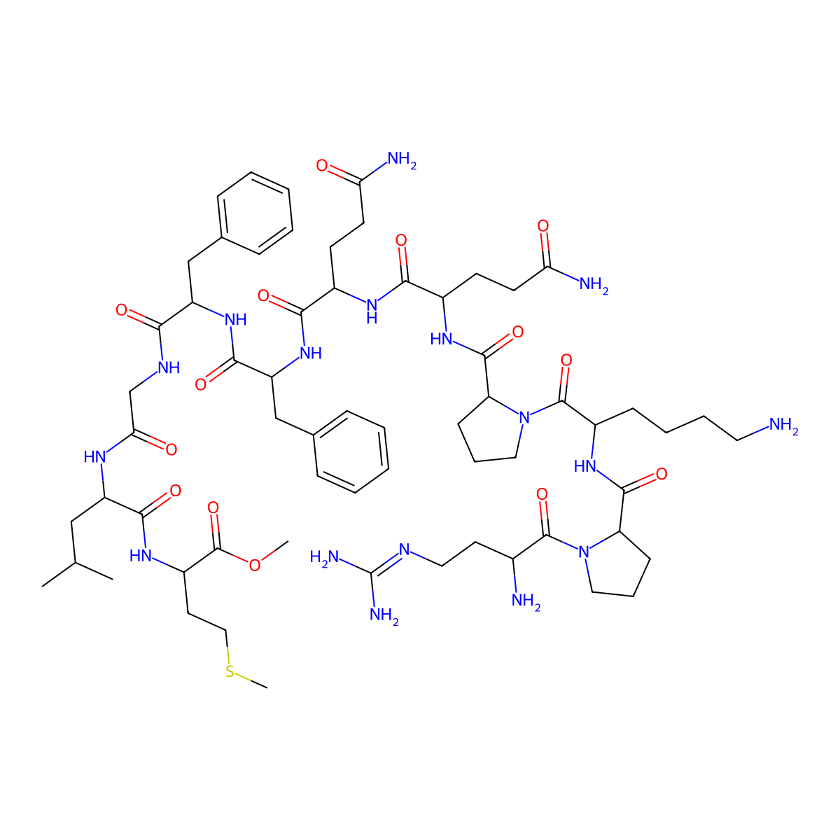 Substance P, methyl ester- molecular structure, CAS 76260-78-1