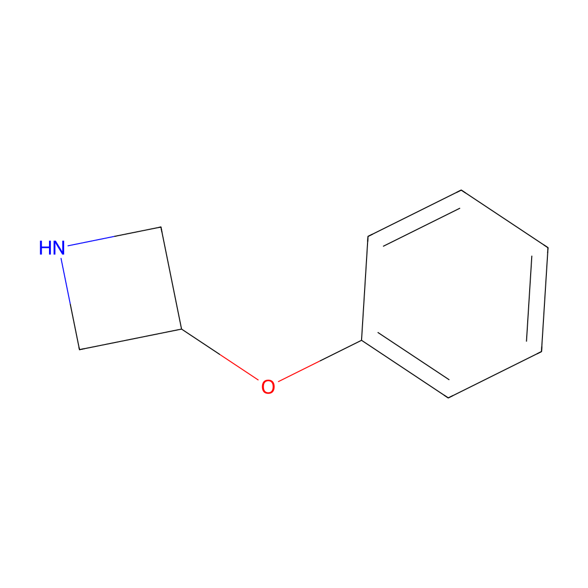 3-Phenoxyazetidine molecular structure, CAS 76263-18-8