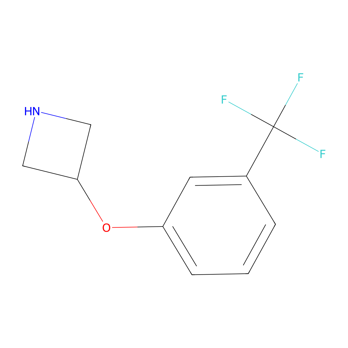 3-[3-(Trifluoromethyl)phenoxy]azetidine molecular structure, CAS 76263-23-5