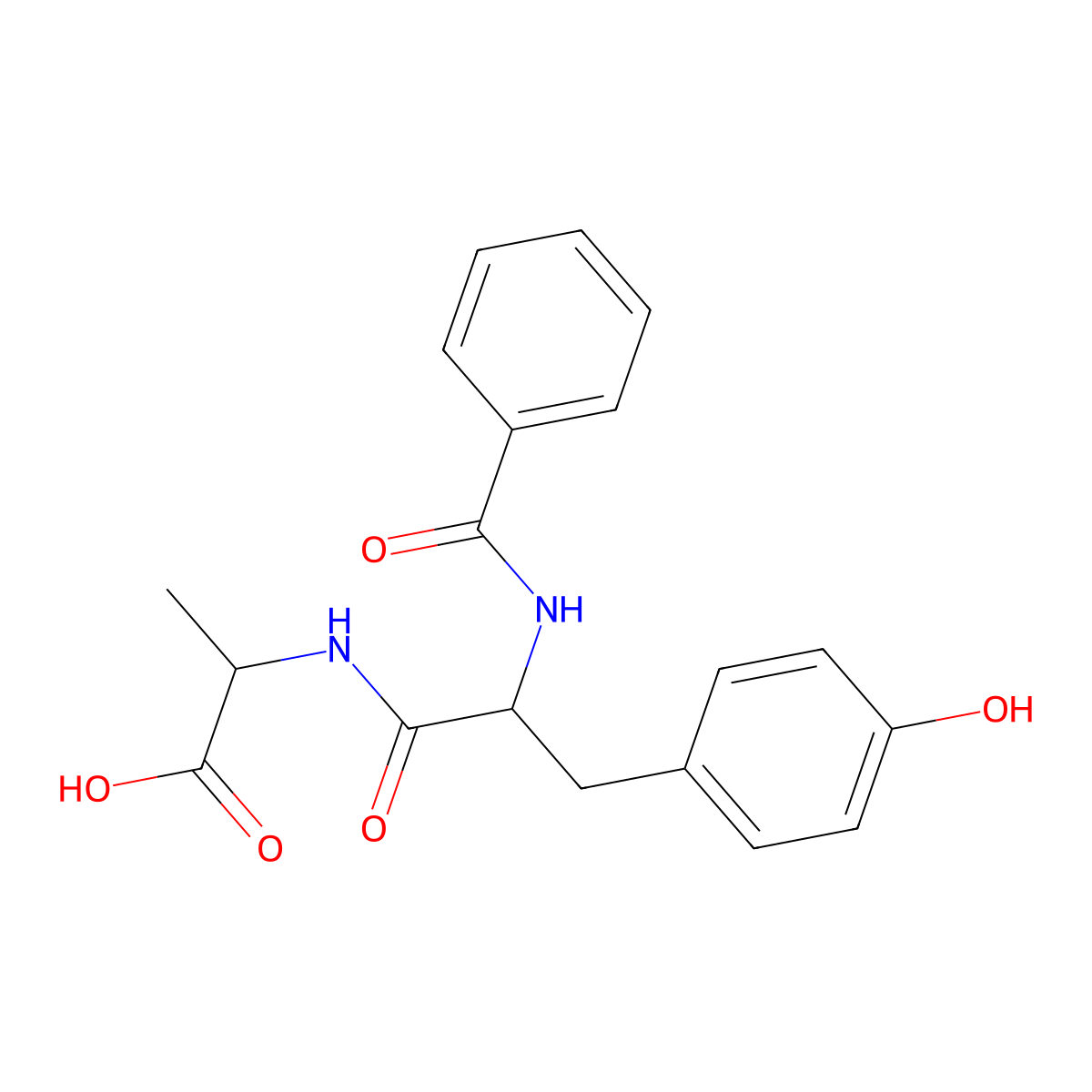 N-(N-Benzoyl-L-tyrosyl)-L-alanine molecular structure, CAS 76264-09-0