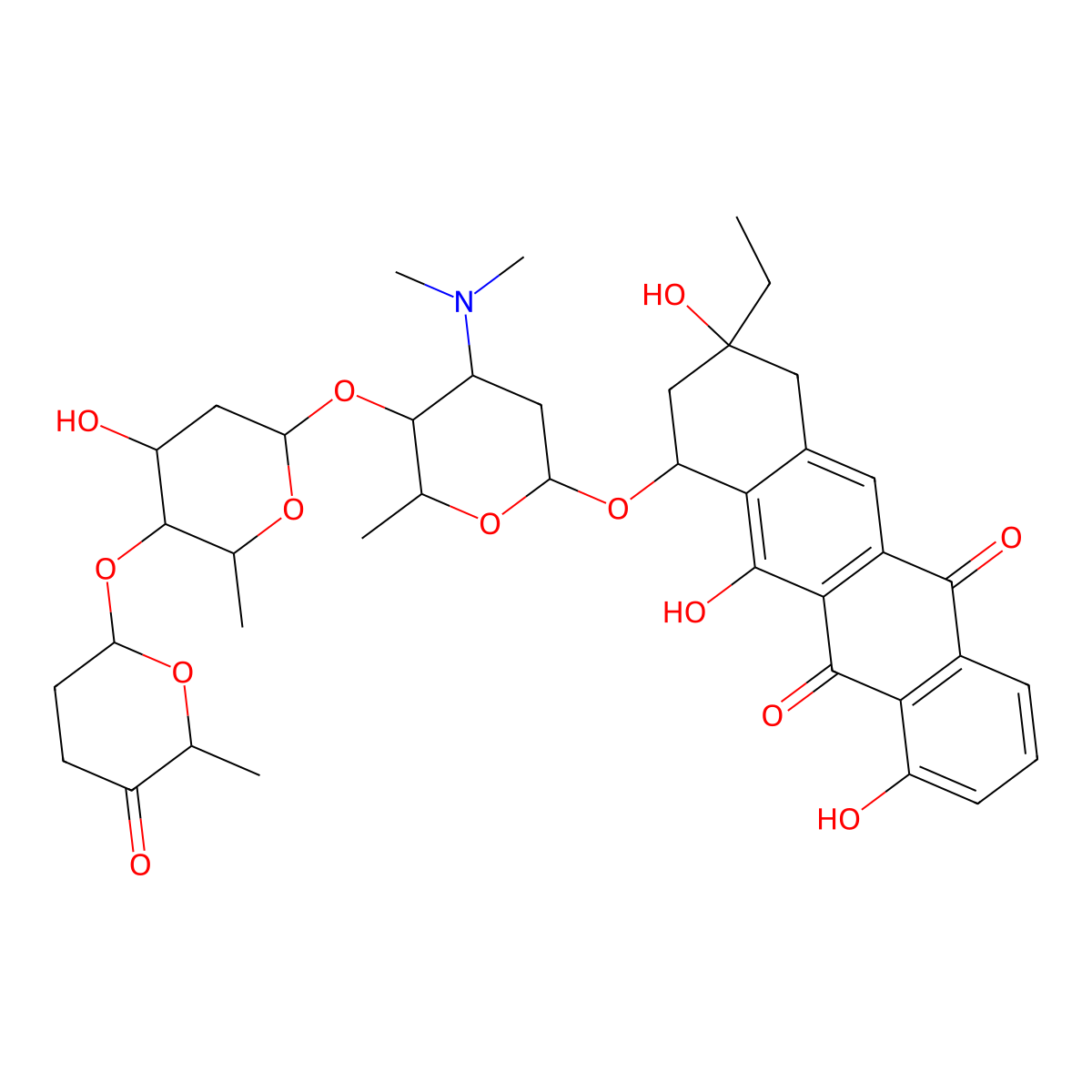 10-Decarbomethoxyaclacinomycin A molecular structure, CAS 76264-91-0