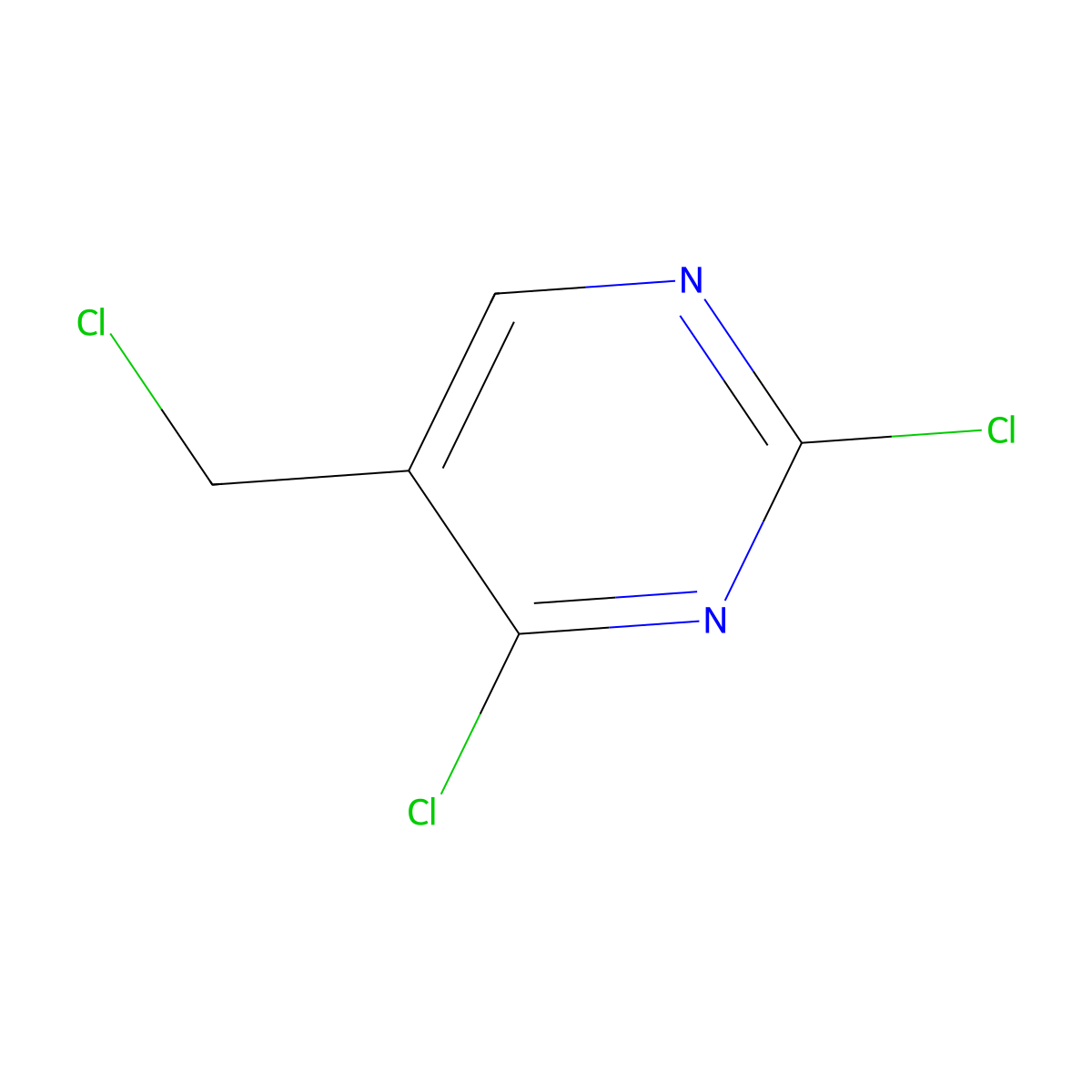 2,4-Dichloro-5-(chloromethyl)pyrimidine molecular structure, CAS 7627-38-5