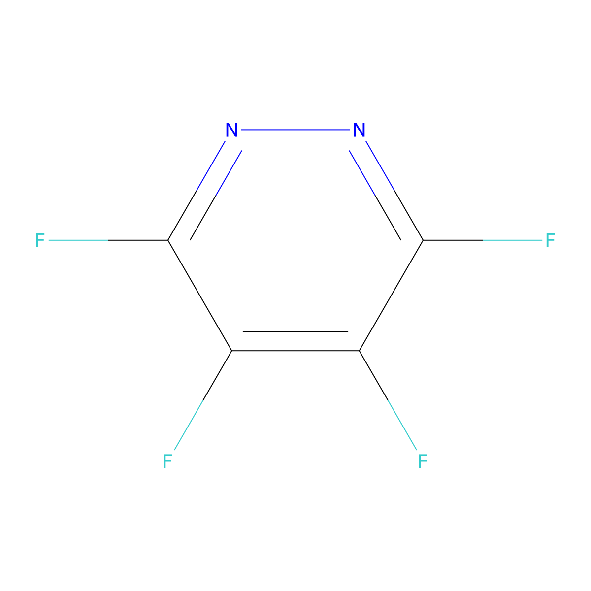 Pyridazine, tetrafluoro- molecular structure, CAS 7627-80-7