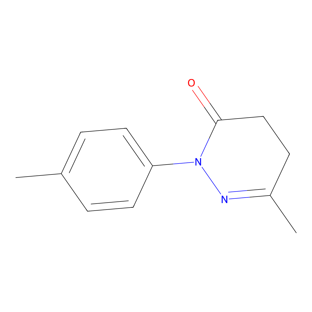 6-Methyl-2-(p-tolyl)-4,5-dihydropyridazin-3(2H)-one molecular structure, CAS 76270-11-6