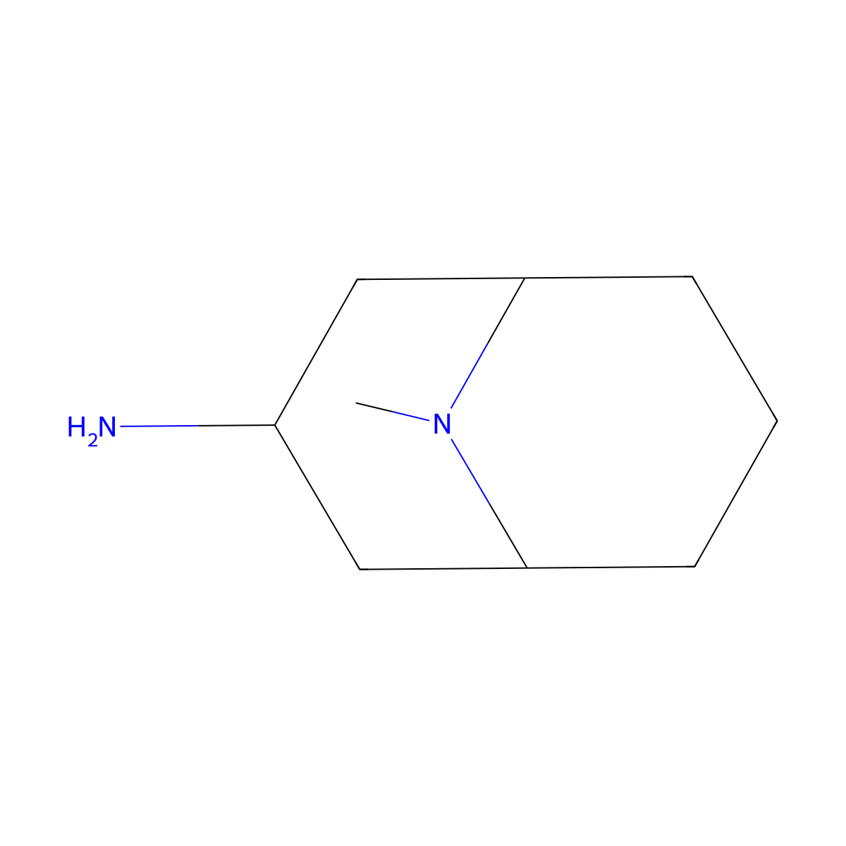 Exo-3-amino-9-methyl-9-azabicyclo[3.3.1]nonane molecular structure, CAS 76272-41-8