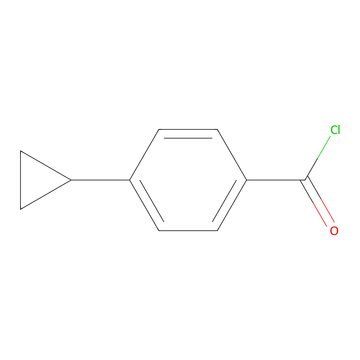 4-Cyclopropylbenzoyl chloride molecular structure, CAS 76274-94-7