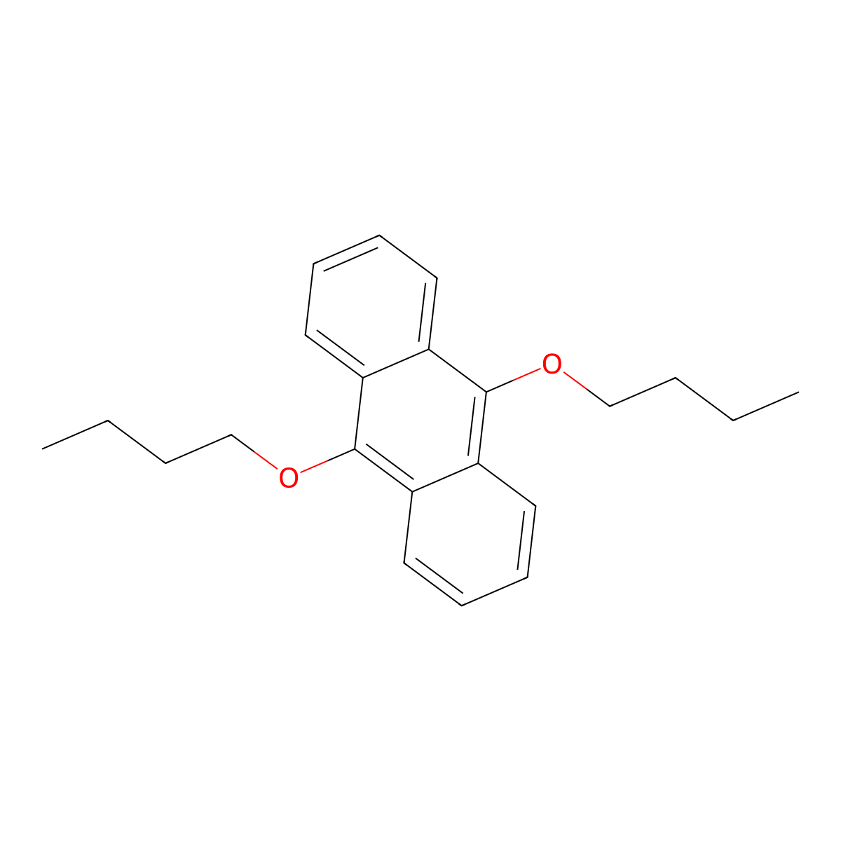 9,10-Dibutoxyanthracene molecular structure, CAS 76275-14-4