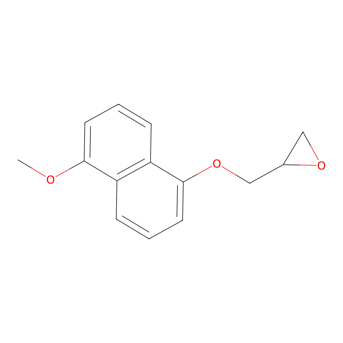2-(((5-Methoxynaphthalen-1-yl)oxy)methyl)oxirane molecular structure, CAS 76275-47-3