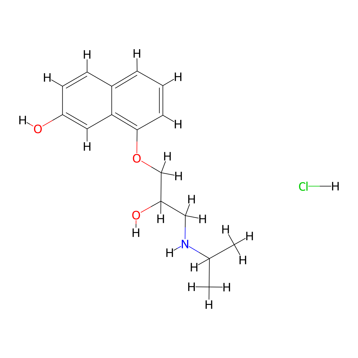 8-[2-Hydroxy-3-(propan-2-ylamino)propoxy]naphthalen-2-ol;hydrochloride molecular structure, CAS 76275-67-7