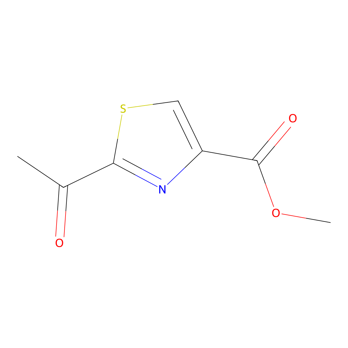 Methyl 2-acetyl-1,3-thiazole-4-carboxylate molecular structure, CAS 76275-87-1