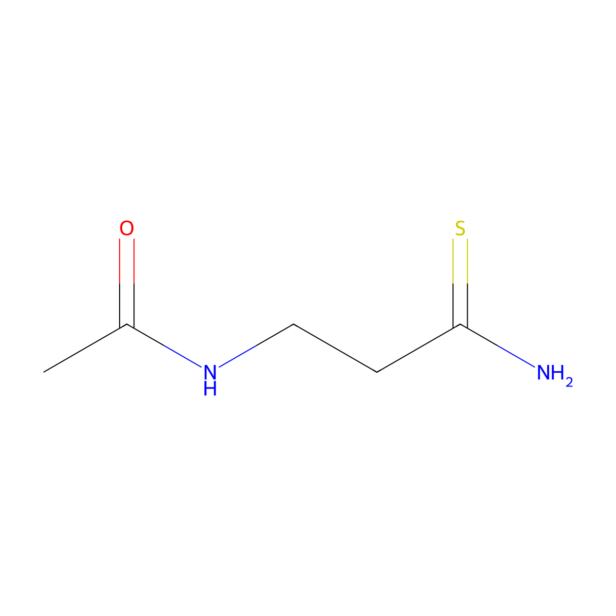 N-(2-carbamothioylethyl)acetamide molecular structure, CAS 76275-89-3