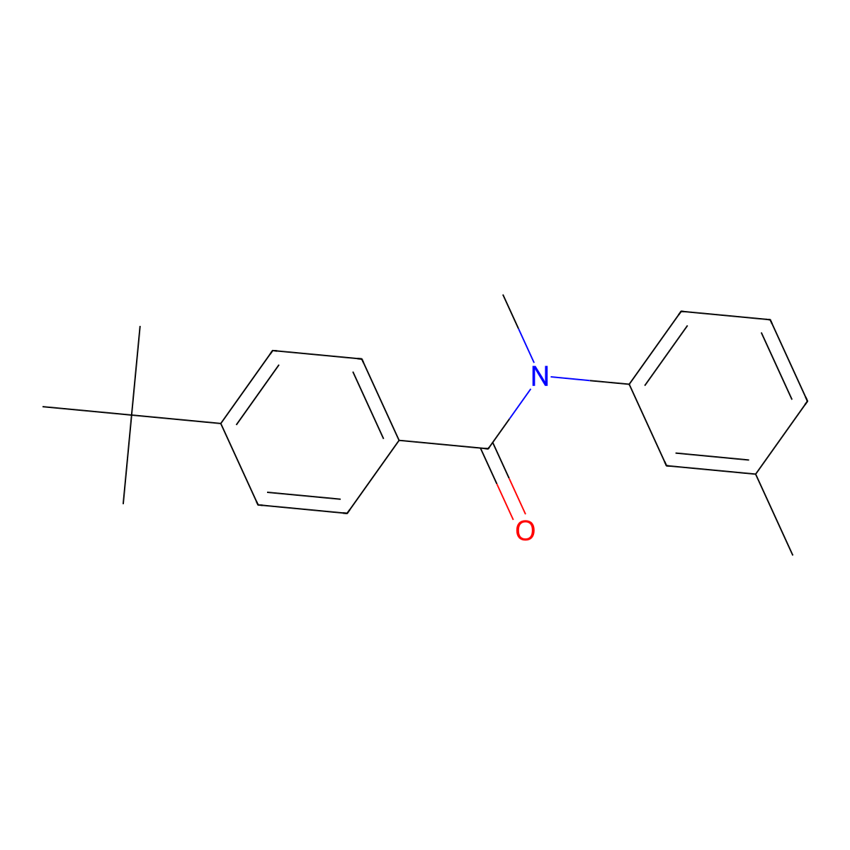 Benzamide, 4-(1,1-dimethylethyl)-N-methyl-N-(3-methylphenyl)- molecular structure, CAS 76277-08-2