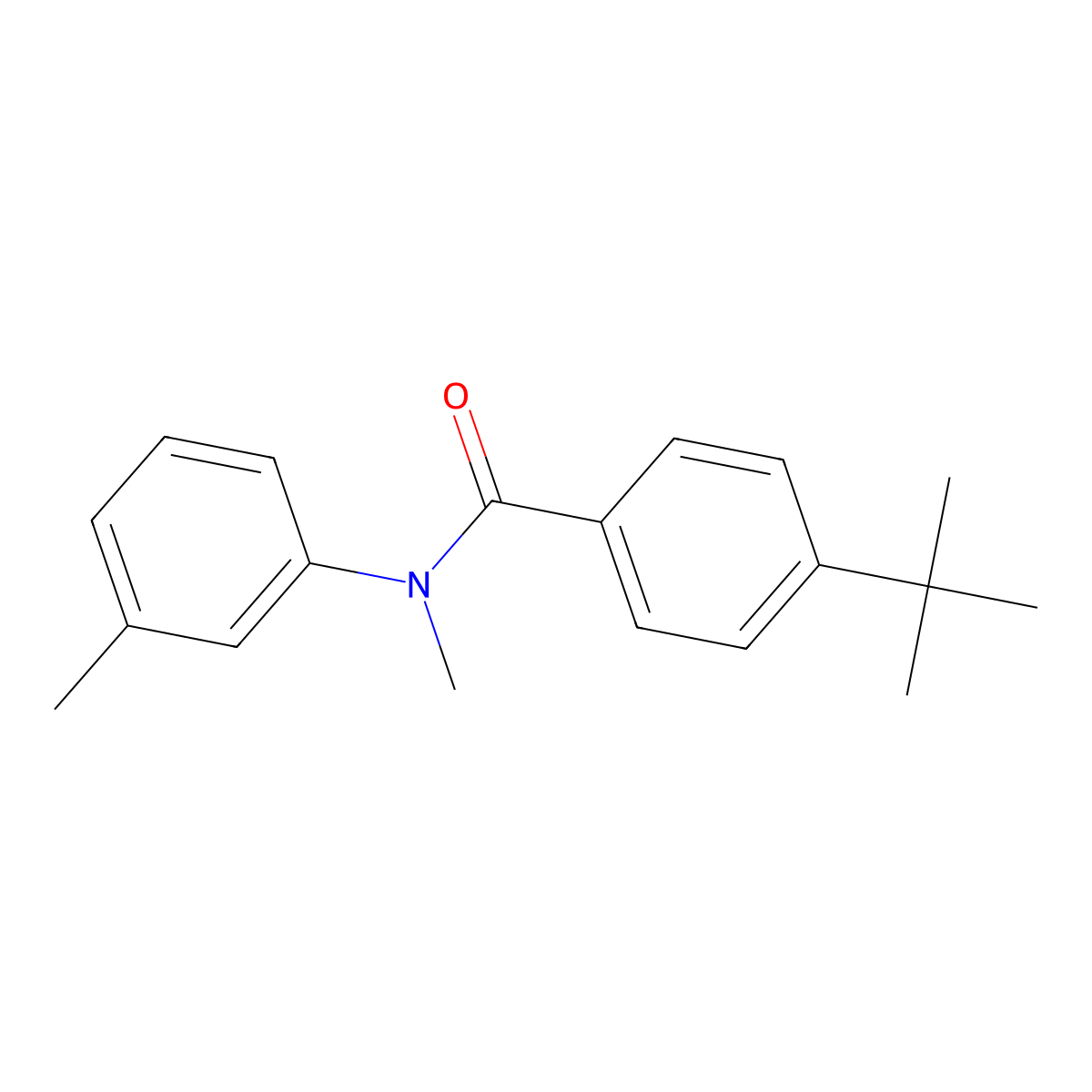Benzamide, 4-(1,1-dimethylethyl)-N-methyl-N-(3-methylphenyl)- molecular structure, CAS 76277-08-2