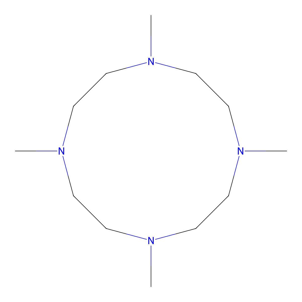 1,4,7,10-Tetramethyl-1,4,7,10-tetraazacyclododecane molecular structure, CAS 76282-33-2