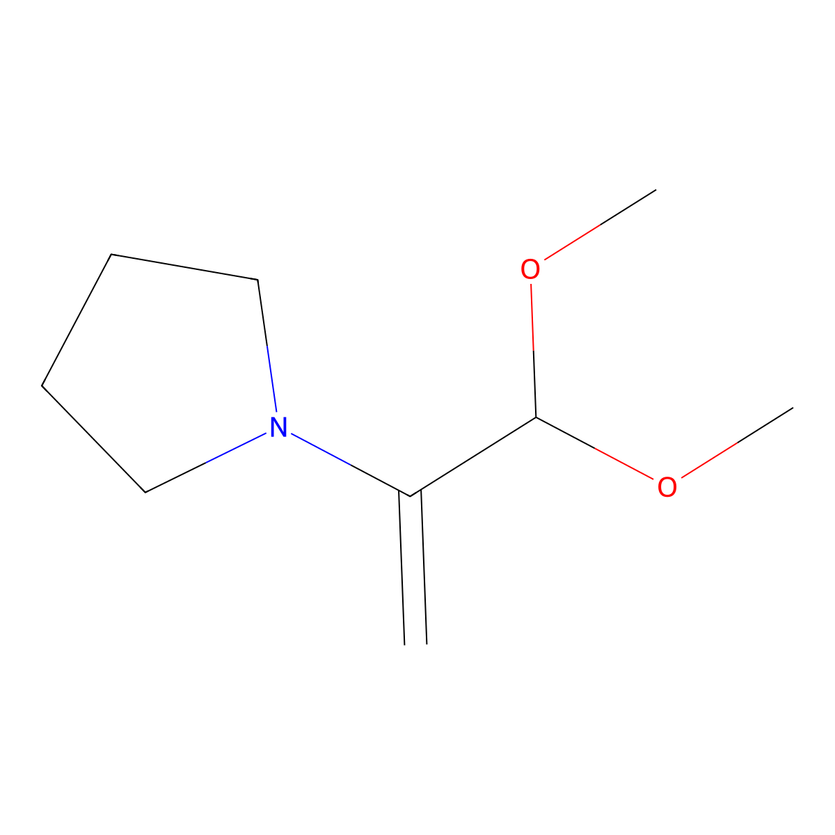 1-[1-(Dimethoxymethyl)vinyl]pyrrolidine molecular structure, CAS 76282-55-8