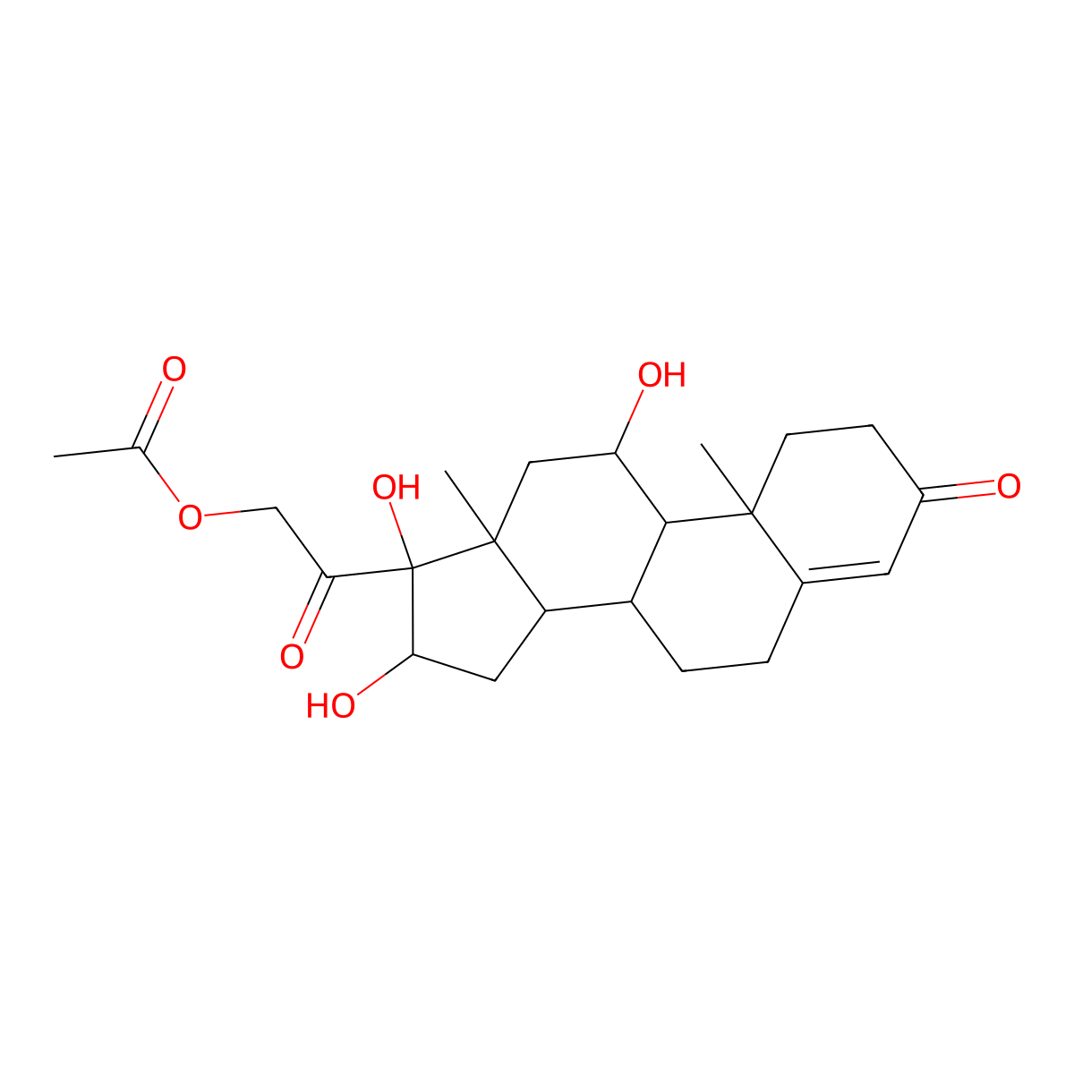 Hydrocortisone Acetate Impurity 37 molecular structure, CAS 76282-98-9