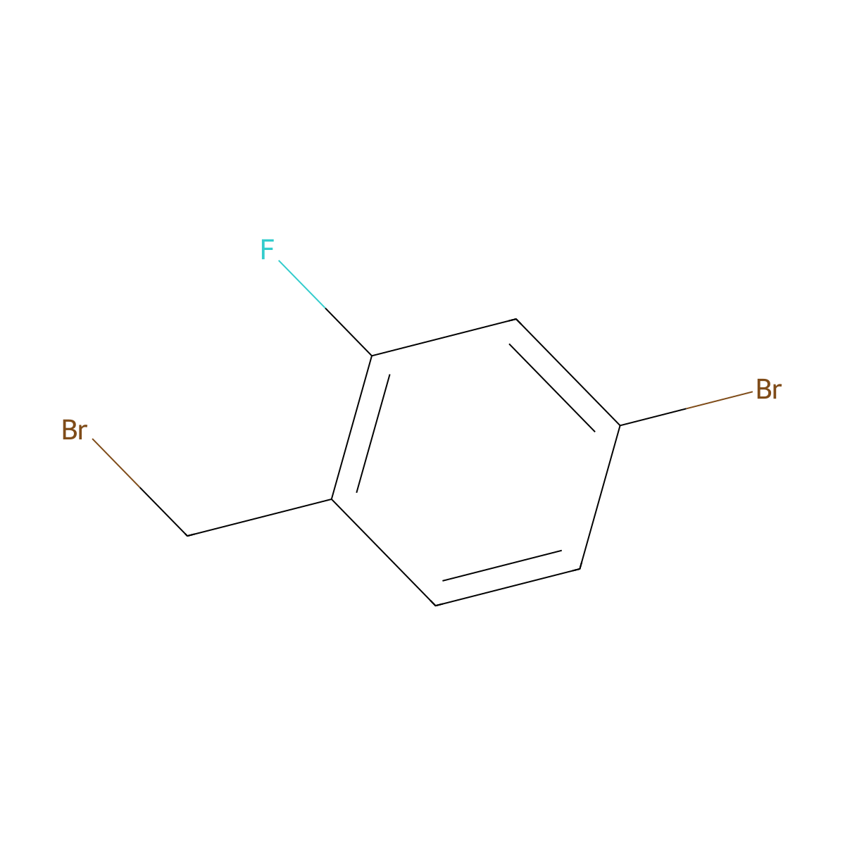 4-Bromo-2-fluorobenzyl bromide molecular structure, CAS 76283-09-5