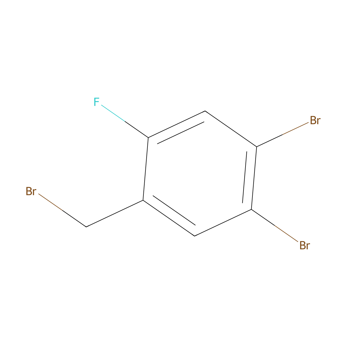 4,5-Dibromo-2-fluorobenzyl bromide molecular structure, CAS 76283-10-8