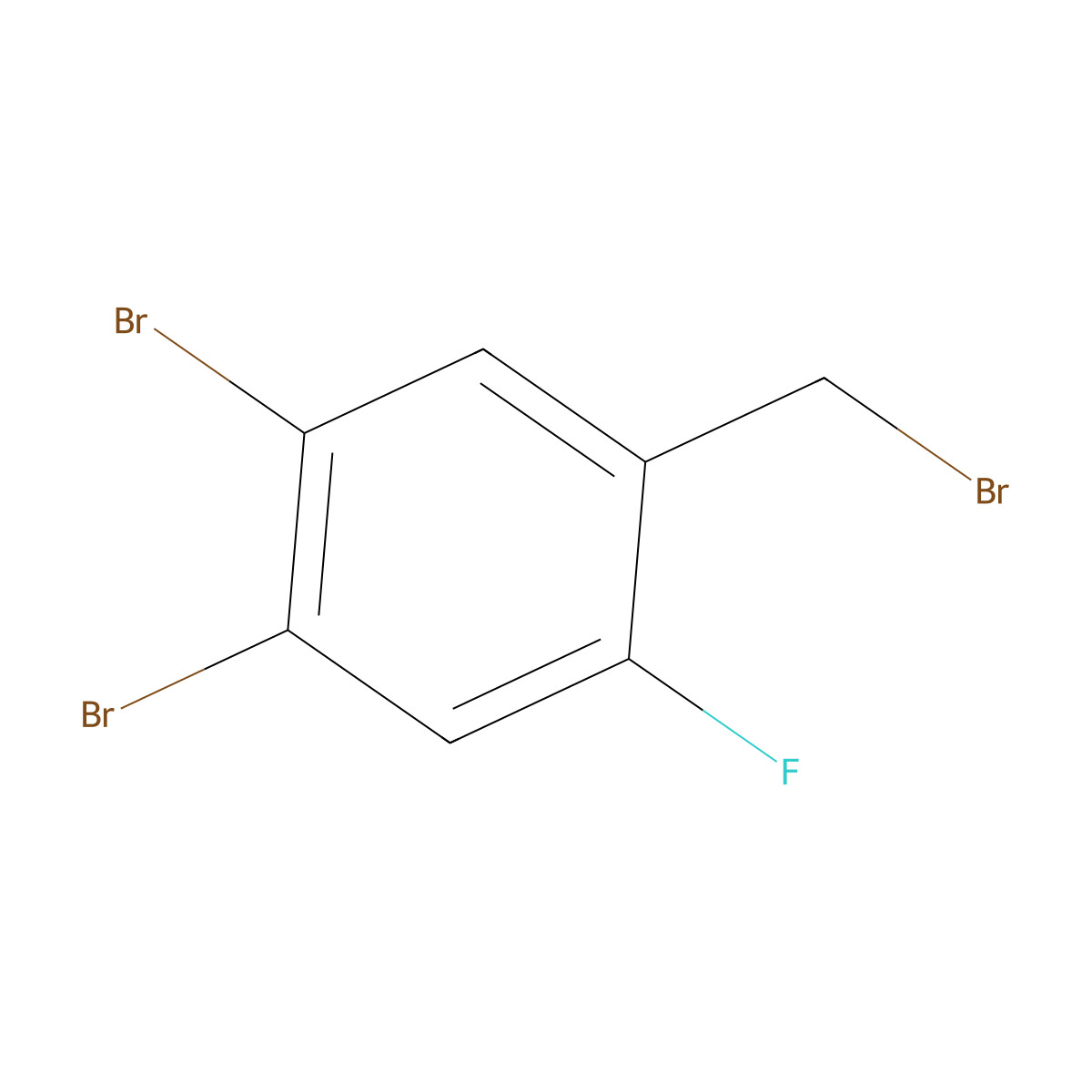 4,5-Dibromo-2-fluorobenzyl bromide molecular structure, CAS 76283-10-8