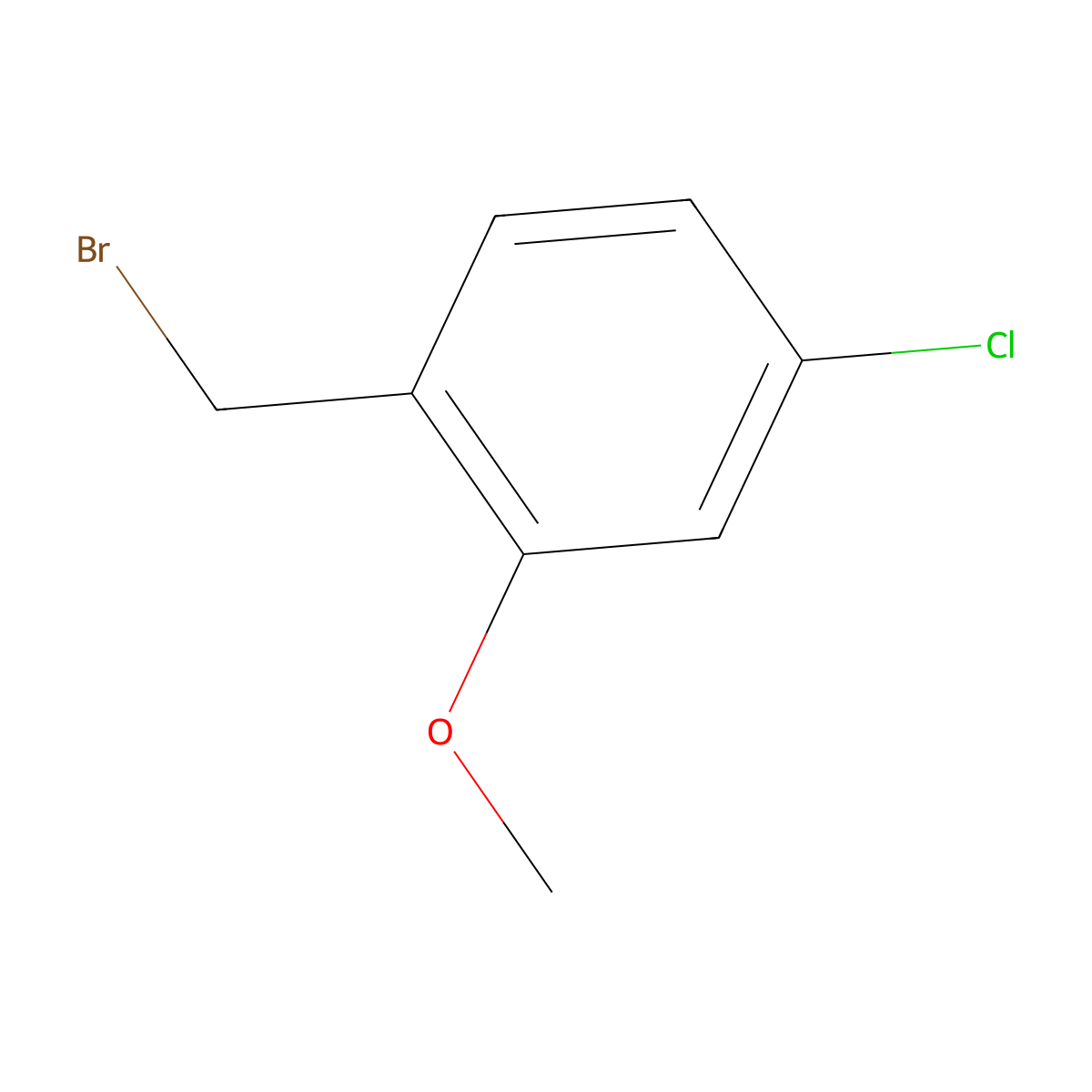 1-(Bromomethyl)-4-chloro-2-methoxybenzene molecular structure, CAS 76283-12-0