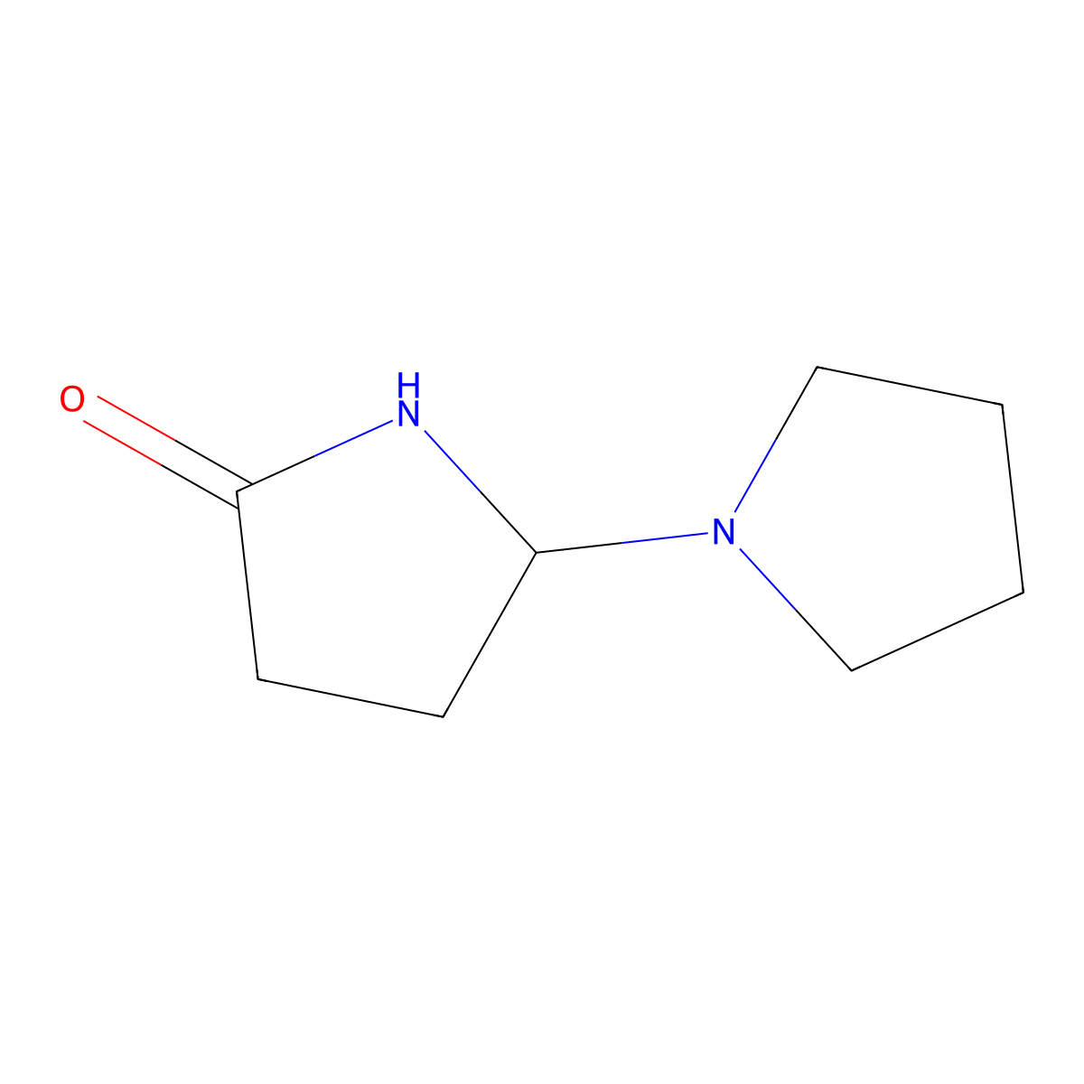 5-Pyrrolidino-2-pyrrolidone molecular structure, CAS 76284-12-3