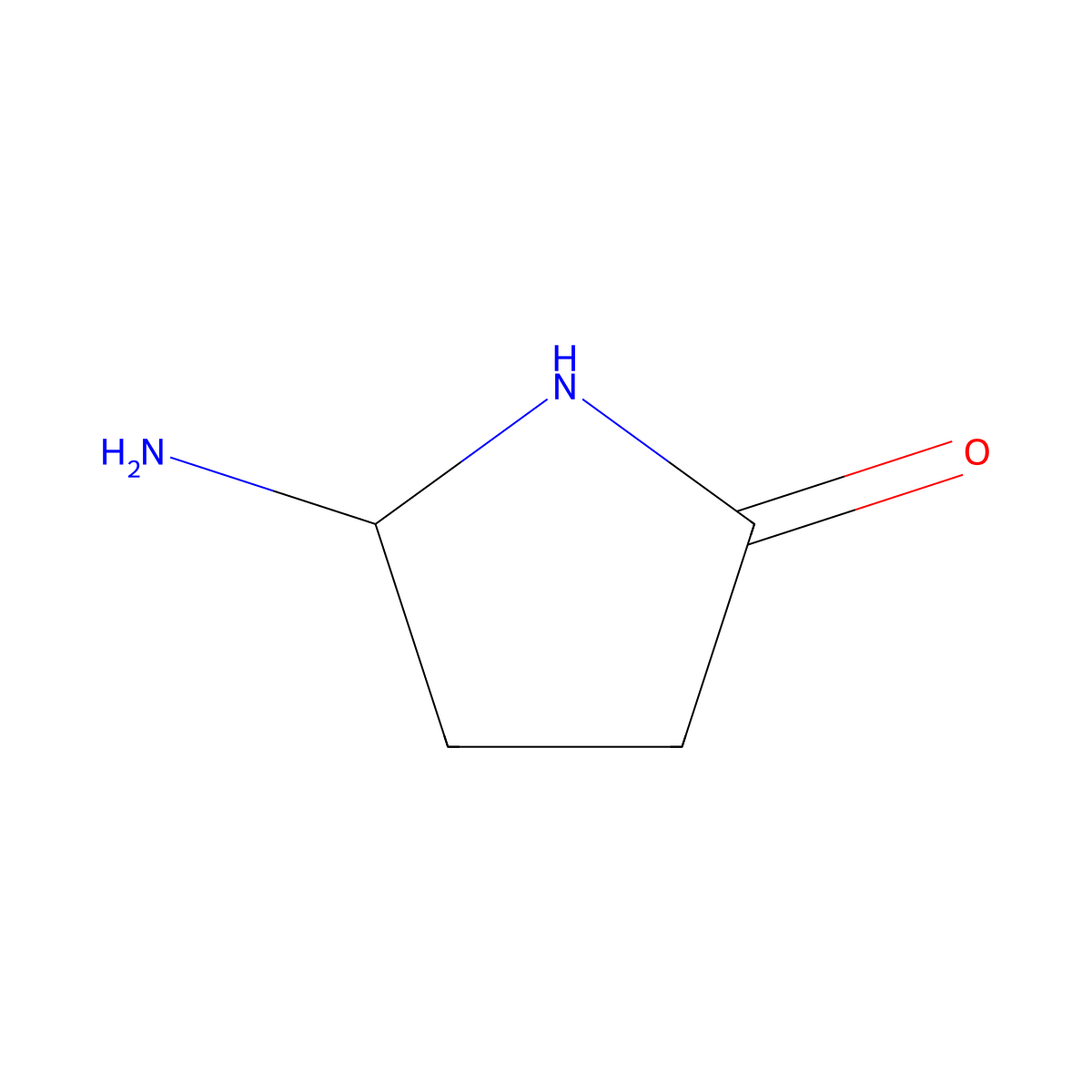 5-Aminopyrrolidin-2-one molecular structure, CAS 76284-18-9