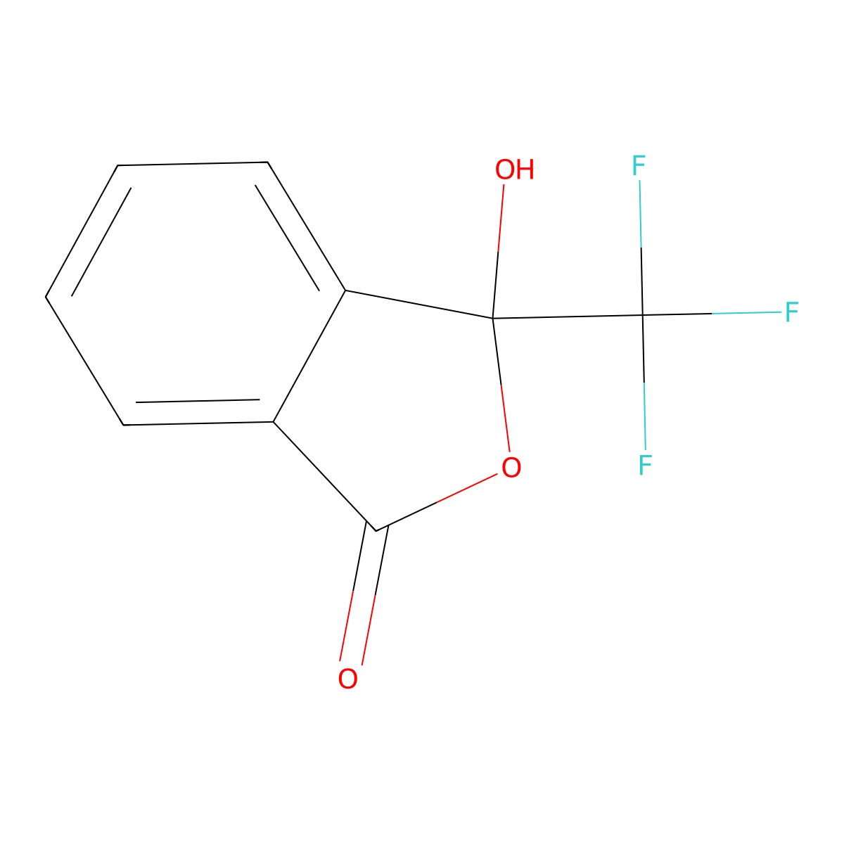 3-Hydroxy-3-(trifluoromethyl)-2-benzofuran-1(3H)-one molecular structure, CAS 76284-63-4