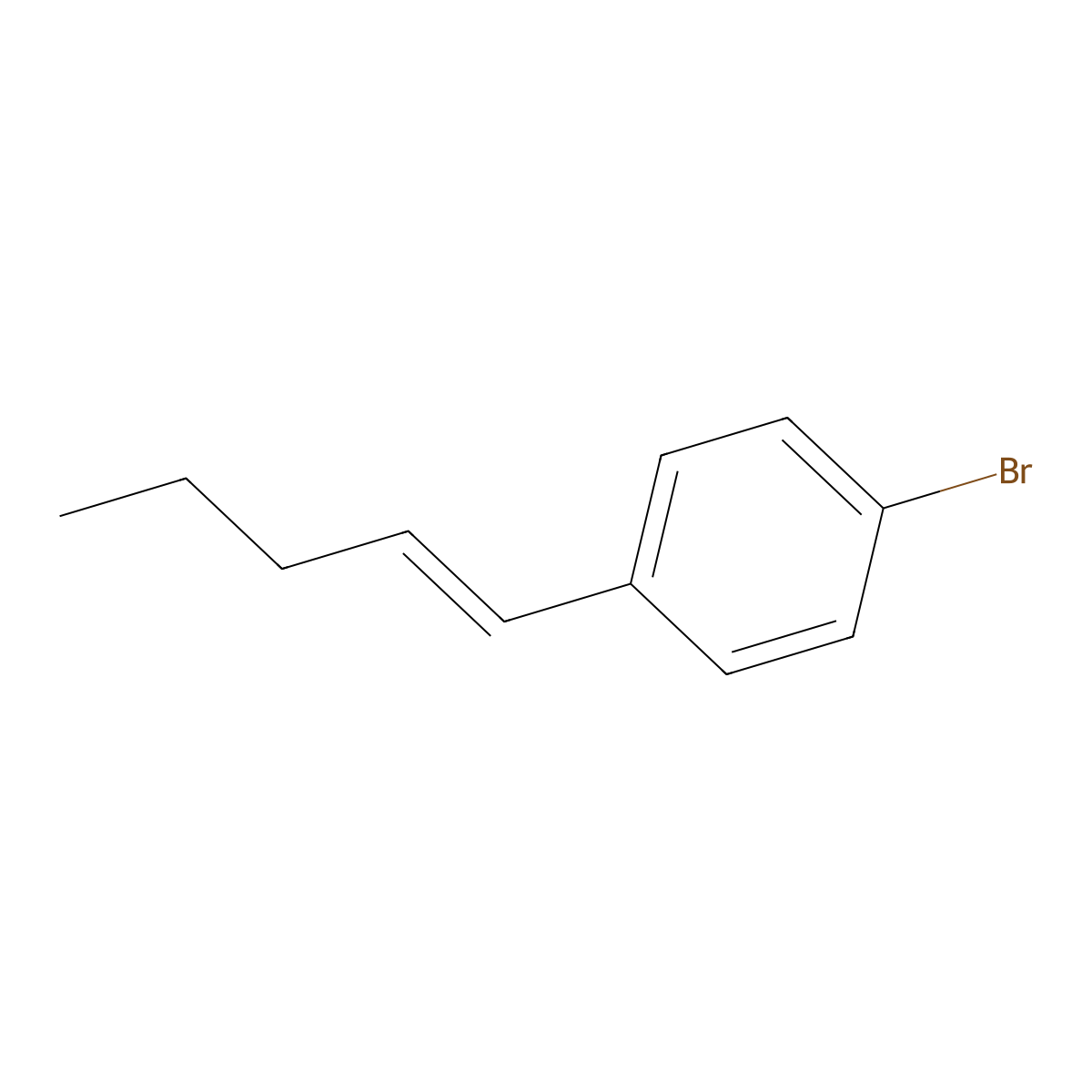 1-Bromo-4-(pent-1-en-1-yl)benZene molecular structure, CAS 76287-57-5