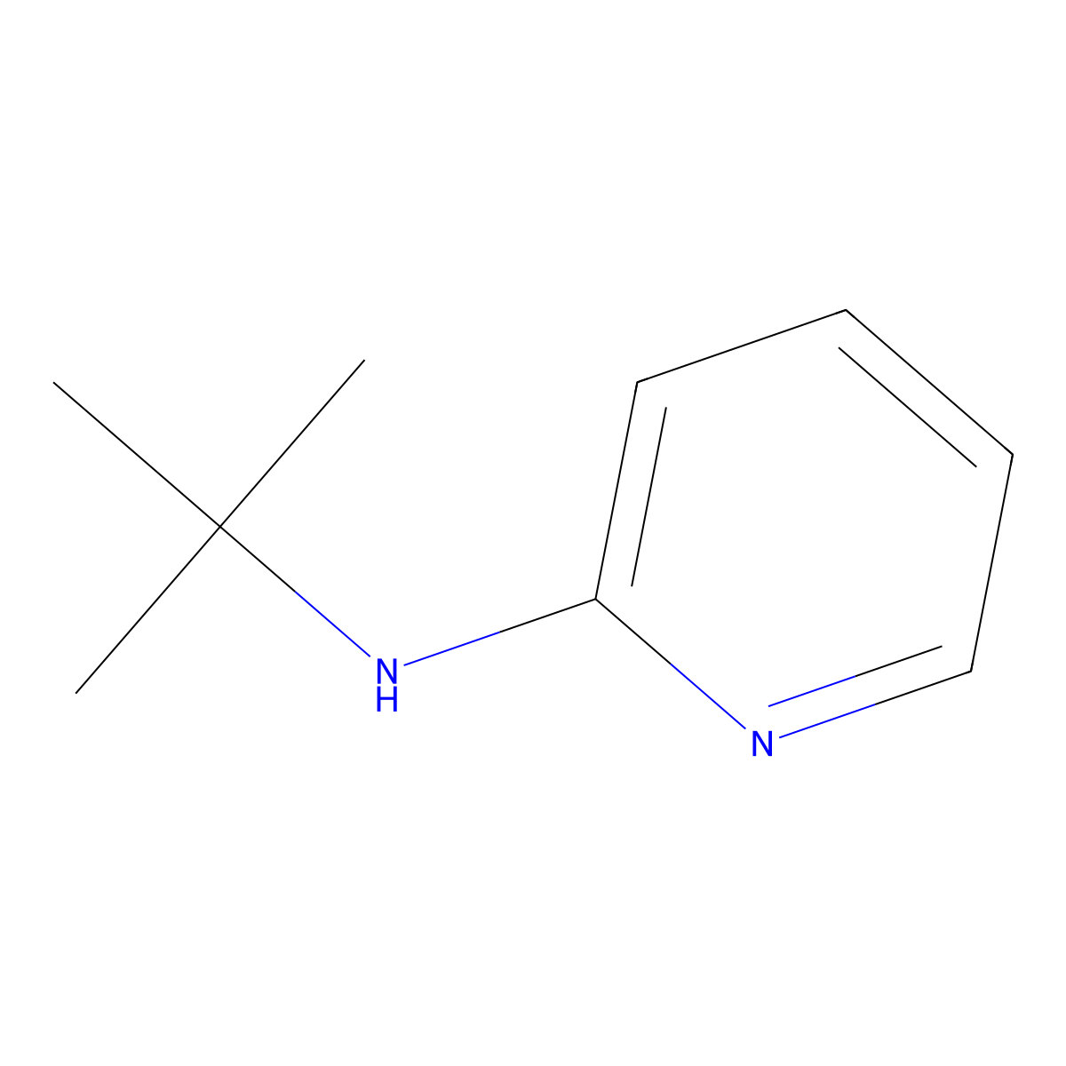 N-tert-butylpyridin-2-amine molecular structure, CAS 76293-30-6