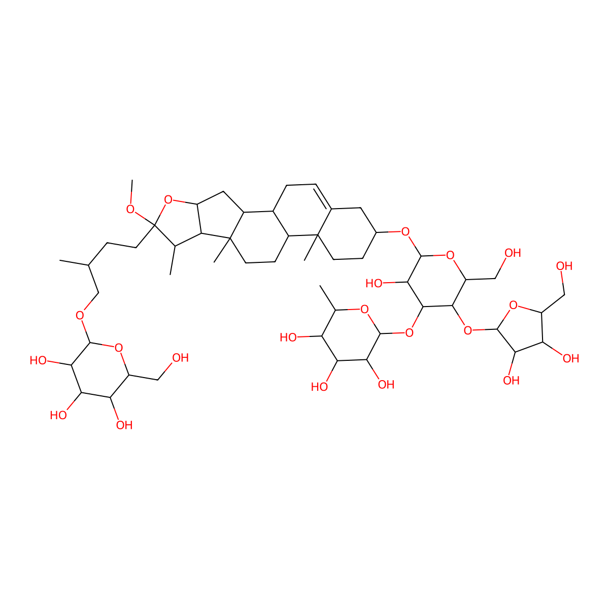 polyphyllin VII molecular structure, CAS 76296-75-8