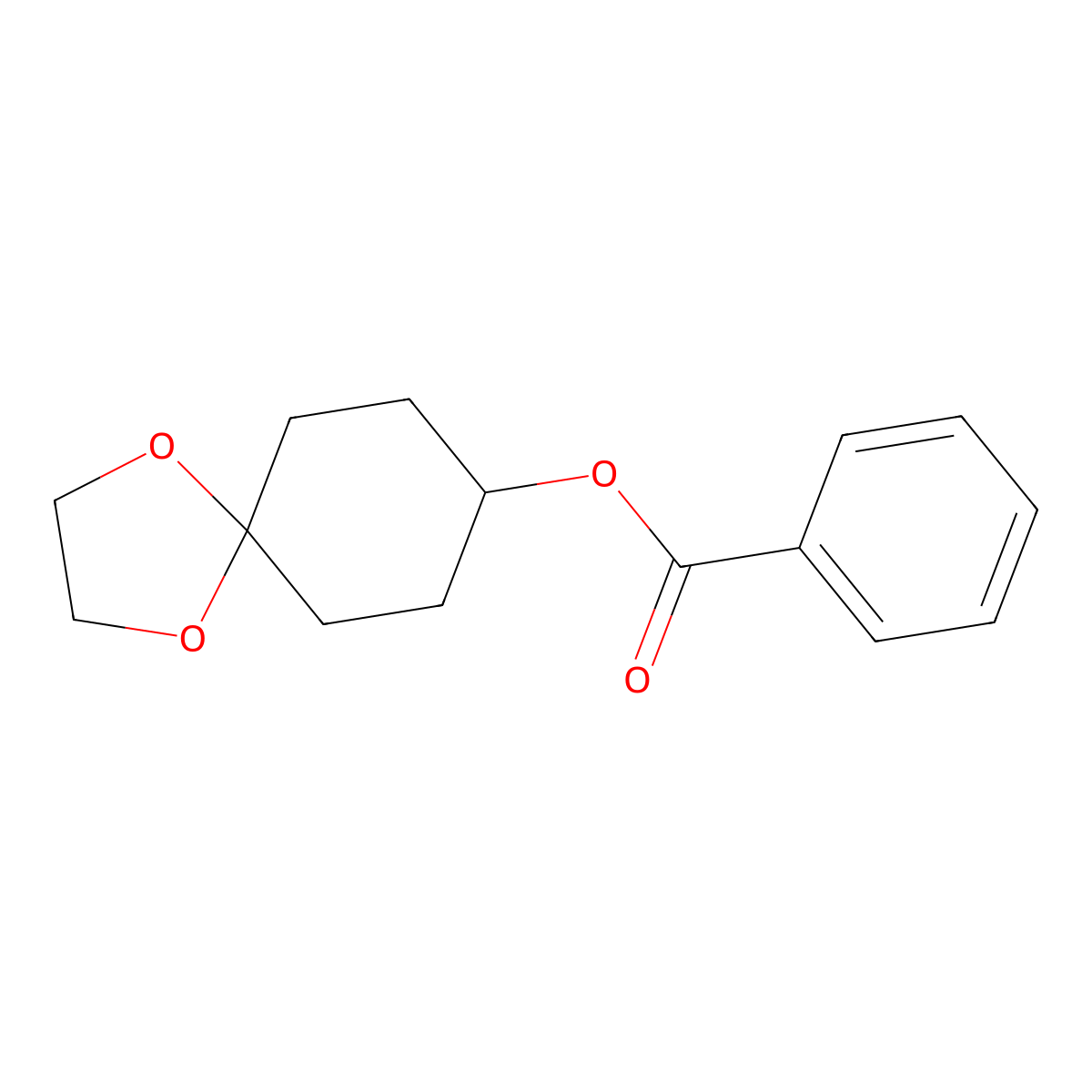 1,4-Dioxaspiro[4.5]decan-8-yl benzoate molecular structure, CAS 76297-05-7