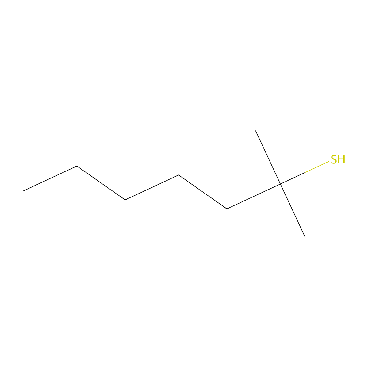 2-Methyl-2-heptanethiol molecular structure, CAS 763-20-2